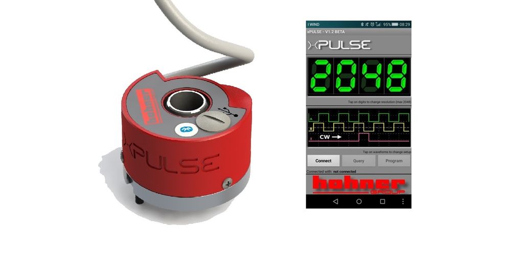x-pulse inkrementell enkoder fra Hohner Group, distribuert av  FG-Tech