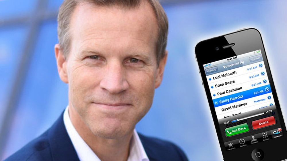 2009 ringte: Telenor og informasjonssjef Anders Krokan kan omsider lansere visual voicemail til kunder med iPhone, noe andre teleselskaper kom med for over 7 år siden.