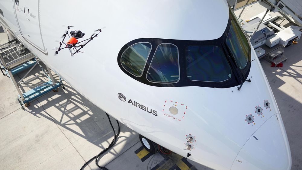 A350 XWB er brukt til å teste det dronebaserte systemet for visuell inspeksjon.