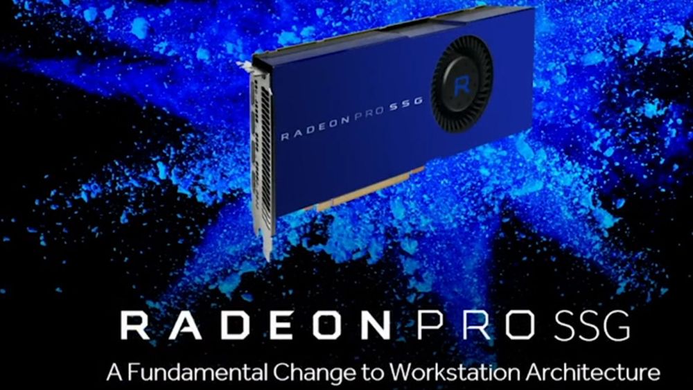 AMD Radeon PRO SSG-kortet er utstyrt med egen SSD og er beregnet for blant annet filmbransjen.