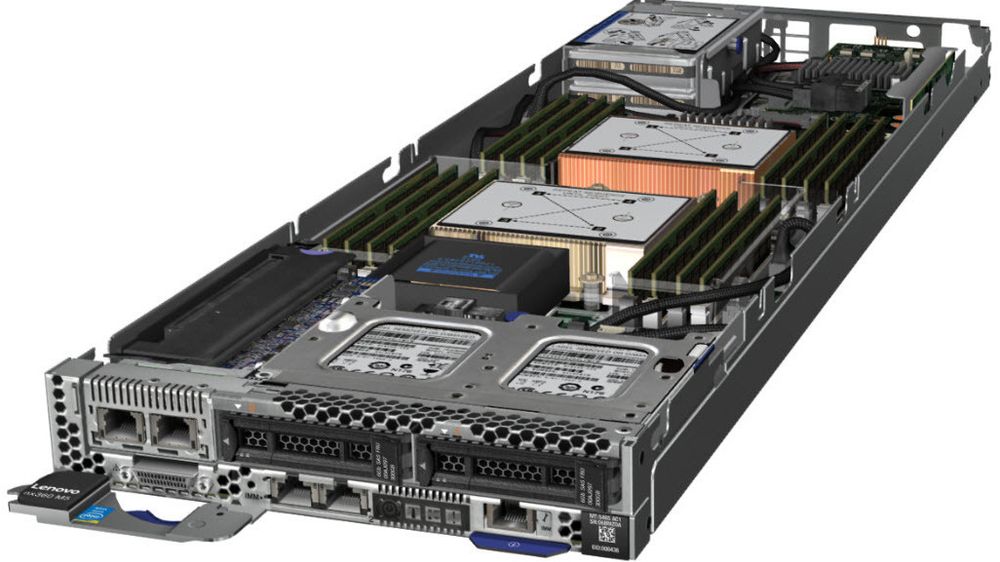 Den nye, norske superdatamaskinen skal bestå av 948 slike NextScale-servere fra Lenovo.