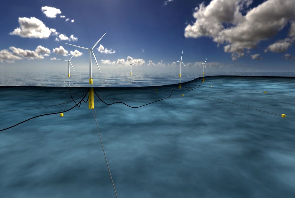 Statoil skal bygge verdens første flytende vindpark: Hywind utenfor kysten av Skottland.