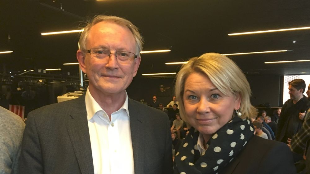 Arvid Hallén og Monica Mæland i Norges forskningsråd.