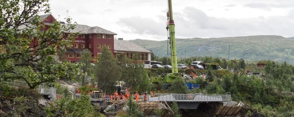 Oppgraderingen av Vøringsfossen begynner å ta form.