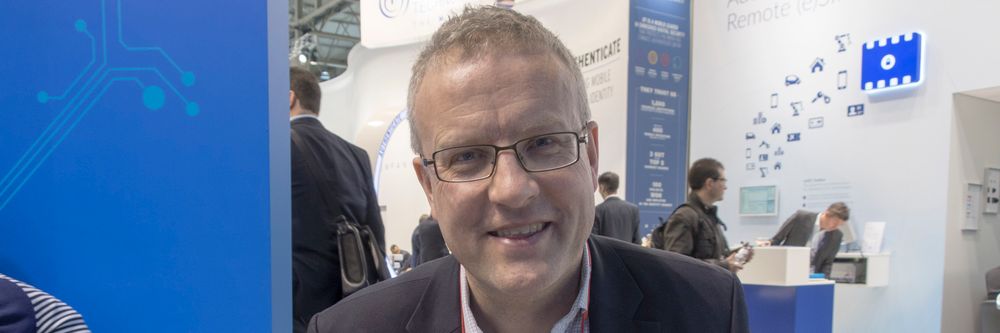 Teknologidirektør og investor i Elliptic Labs, Haakon Bryhni, under Mobile World Congress i Barcelona i februar. Han fortalte den gang om svært stor interesse for teknologien deres internasjonalt.