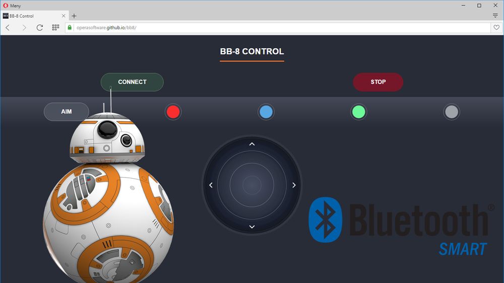 Lekeutgaven av Star Wars-droiden BB-8 er blant det man nå kan kontrollere fra nettleseren ved hjelp av programmeringsgrensesnittet Web Bluetooth.