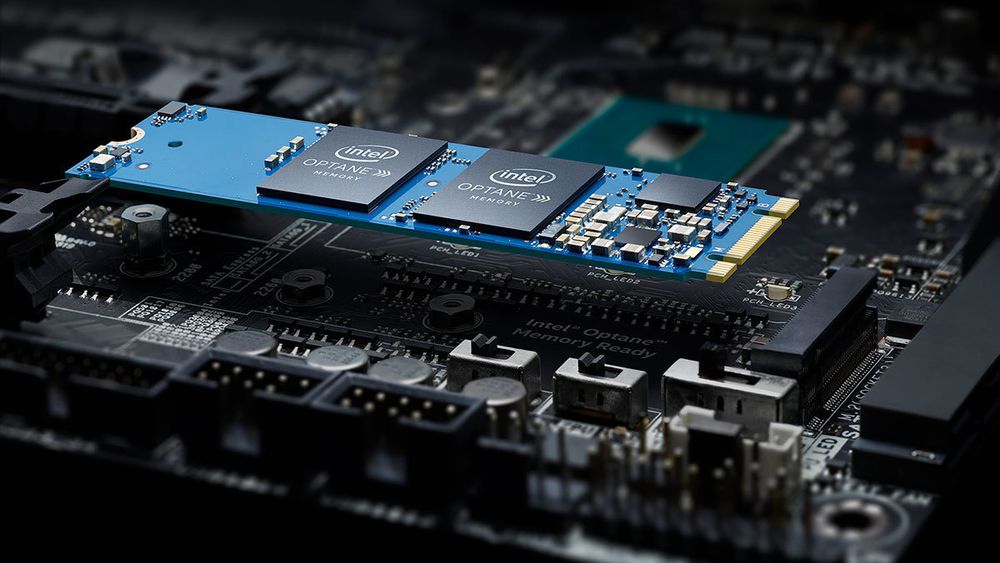 Slik ser Intels Optane-SSD med M.2-sokkel ut. Nå planlegges også Optane-baserte DIMM-moduler.