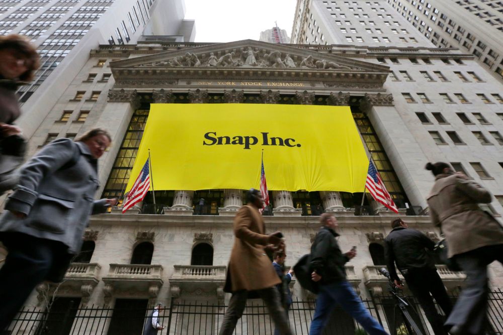 Snapchat har gått på børs. Verdien er anslått til å være på 24 milliarder dollar.