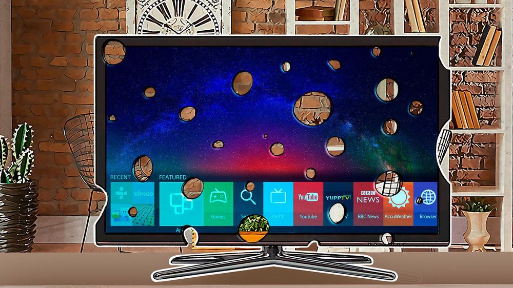 Slik illustrerer Kaspersky Lab smart-tv-er med Tizen som operativsystem - altså fulle av hull.