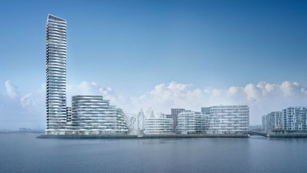 Det nye høyhuset i Aarhus skal etter planen overgå Herlev Hospitals 120 meter, hvis den plastiske leiren i grunnen tillater det.