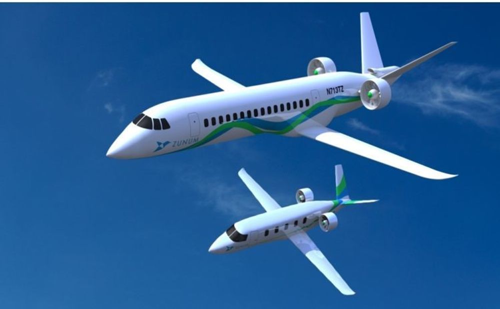 Det nystartede flyselskapet Zunum Aero har planer om å kunne transportere opptil 50 passasjerer i et el- eller hybridfly.