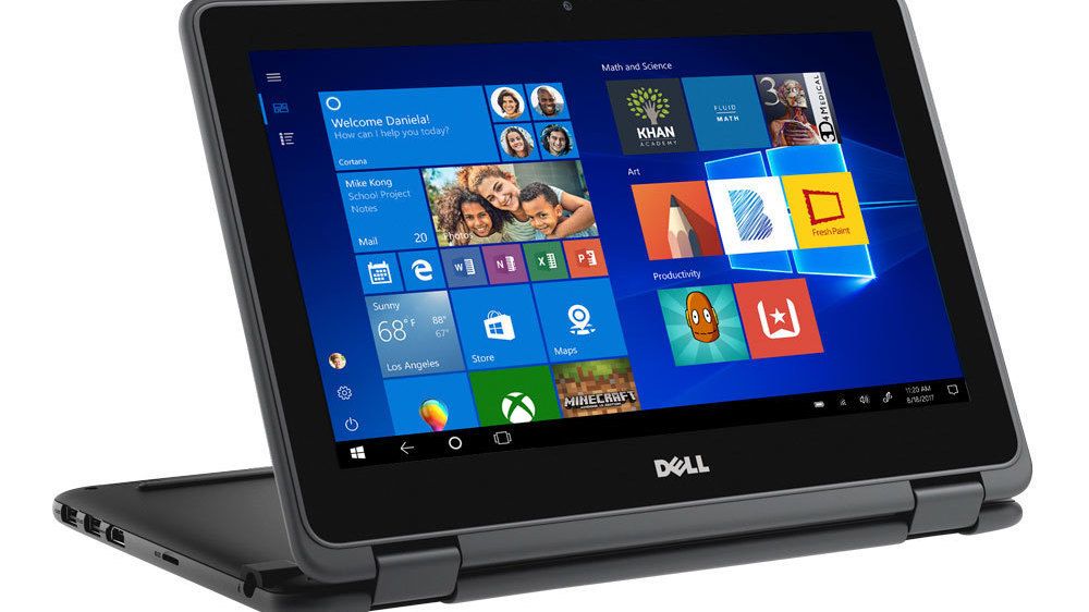 Microsoft har samarbeider med en rekke pc-leverandører som skal levere Windows 10 S-baserte, bærbare pc-er, slik som denne Dell Latitude 11 3000 Series Convertible 2-in-1