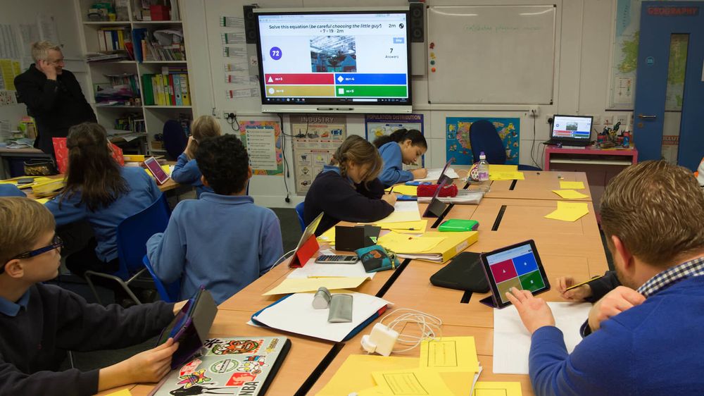 Norsk læringsteknologi har inntatt mange klasserom verden over. Her fra matematikkundervisning ved en barneskole i Notting Hill, London.