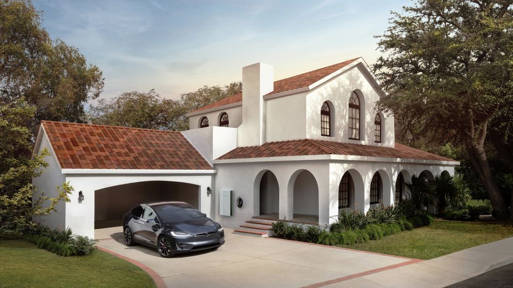Slik ser Tesla for seg at soltaket i stilen Tuscan vil se ut.