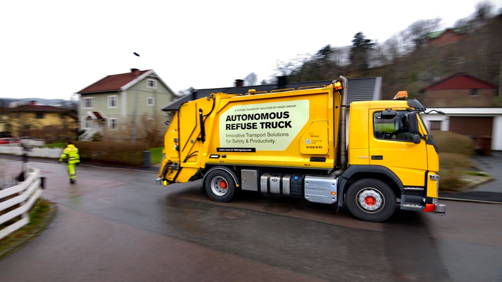 Volvos autonome søppelbil.