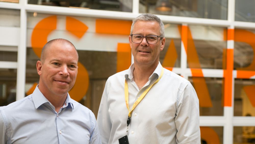 Ivar Sagemo (til venstre), CEO i AIMS Innovation, og Tor Bækkelund, partner i Startuplab