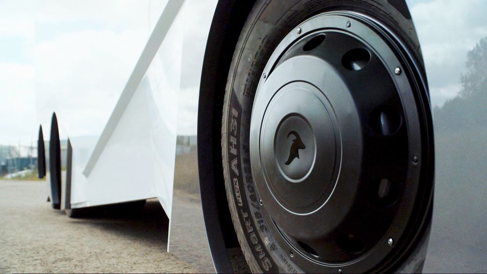 Hjulene skal kunne rulle 20 tonn 200 kilometer per lading.