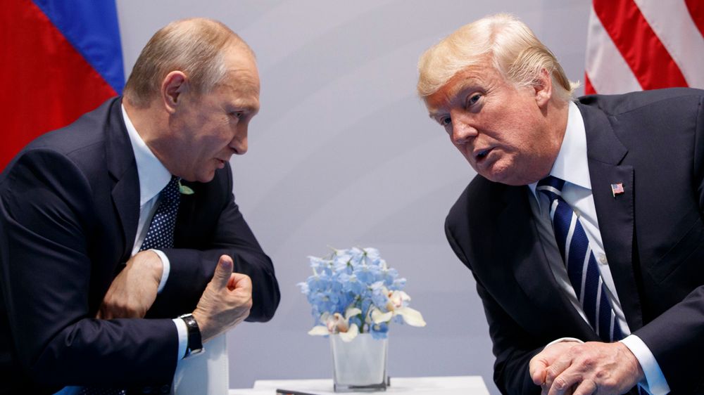 Trump og Putin under G20-møtet i helgen.