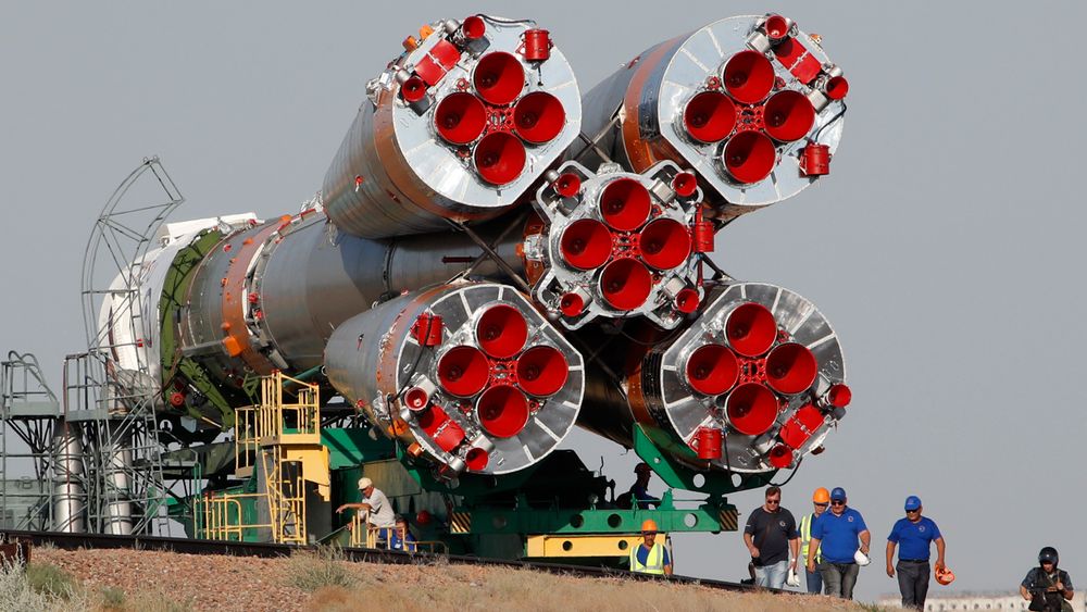 Den russiske Soyuz-raketten skal til den internasjonale romstatsjonen, og kan kanskje sees på himmelen natt til lørdag.
