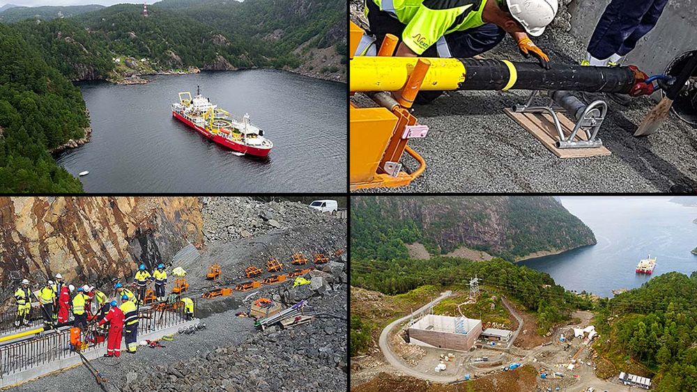 Et av verdens største spesialbyggede kabelleggingsfartøy, Nexans Skagerak, står for kabelleggingen. Arbeidet startet 1. august, og i løpet av ti dager skal 124 kilometer med kabel legges. Det er det første strekket mellom Norge og Tyskland.