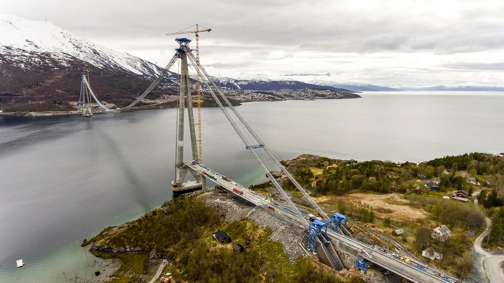 Hålogalandsbrua slik den så ut da Våre Veger besøkte prosjektet i juni.