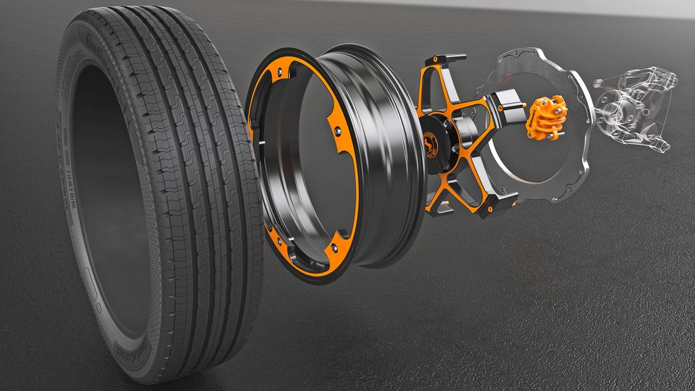 Et nytt bremsekonsept med bremseskive på selve hjulet skal være særlig godt egnet for elbiler.