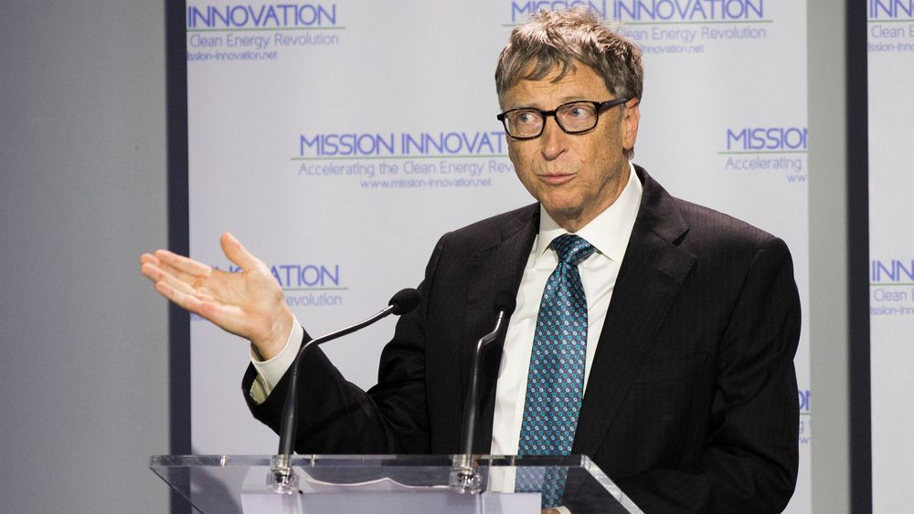 Bill Gates under klimatoppmøtet i Paris i 2015.