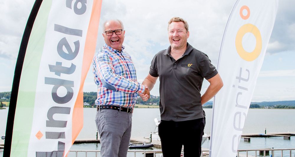 Erik Lindahl fra Lindtel (til venstre) og Richard Jakobsen fusjonerer selskapene under navnet Serit Skagerak.