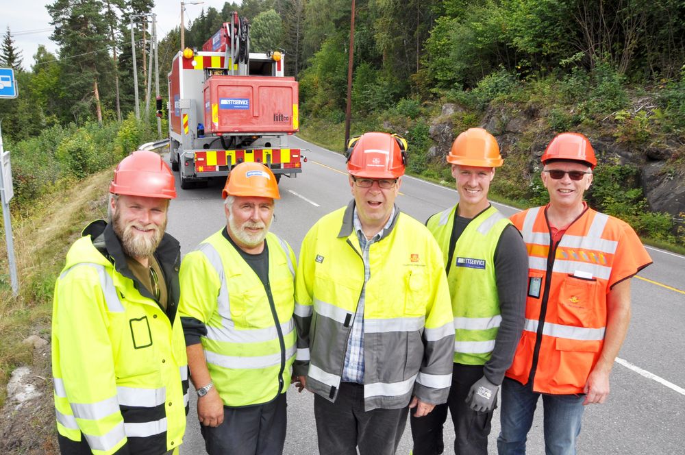 Spent og forventningsfull kvintett: F.v. Ragnar Gjermundrød, Odd Hagberg, Ottar Bjørnstad, Christian Jørgensen og Ståle Fredheim