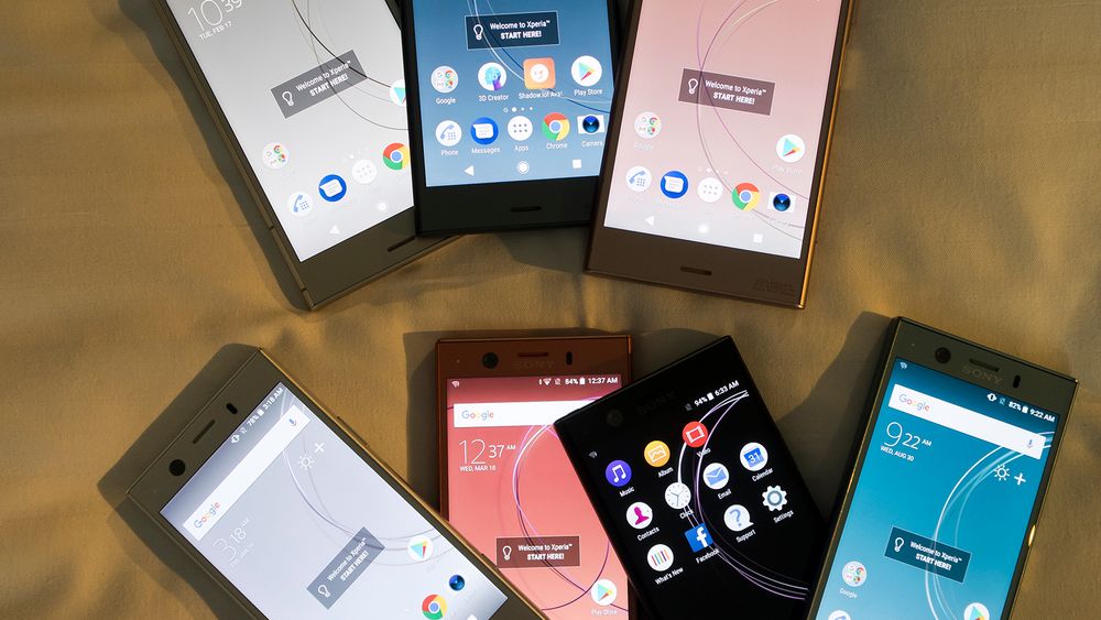 Farger: Sony vil lansere de nye telefonene i en rekke farger