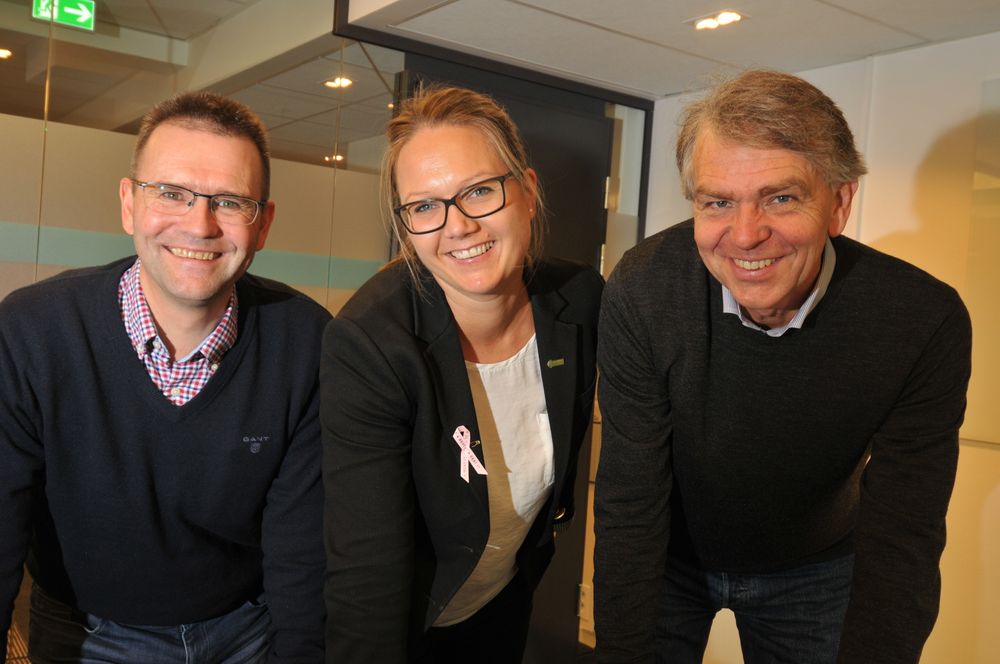 Sekretariatet i ITS Norge; fra venstre Øystein Olsen, nytilsatte Jenny Simonsen og daglig leder Trond Hovland.