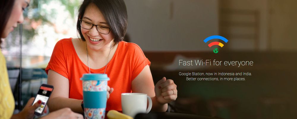 Slik promoterer Google Station sitt tilbud om wifi rundt togstasjonene i India og Indonesia.