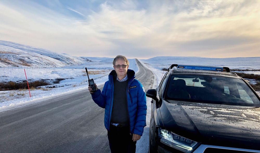 Dekningsdirektør Bjørn Amundsen i Telenor kjørte nesten 10.000 kilometer for å måle kvaliteten på mobilnettet. Her fra Ifjordfjellet i Finnmark, en region han innrømmer trenger bedre dekning.