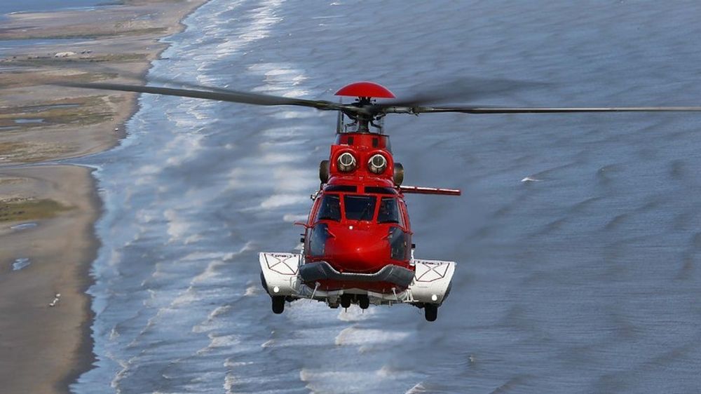 Et av Era Groups ni H225-helikoptre mens det fortsatt var i drift, før Turøy-ulykken 29. april 2016.