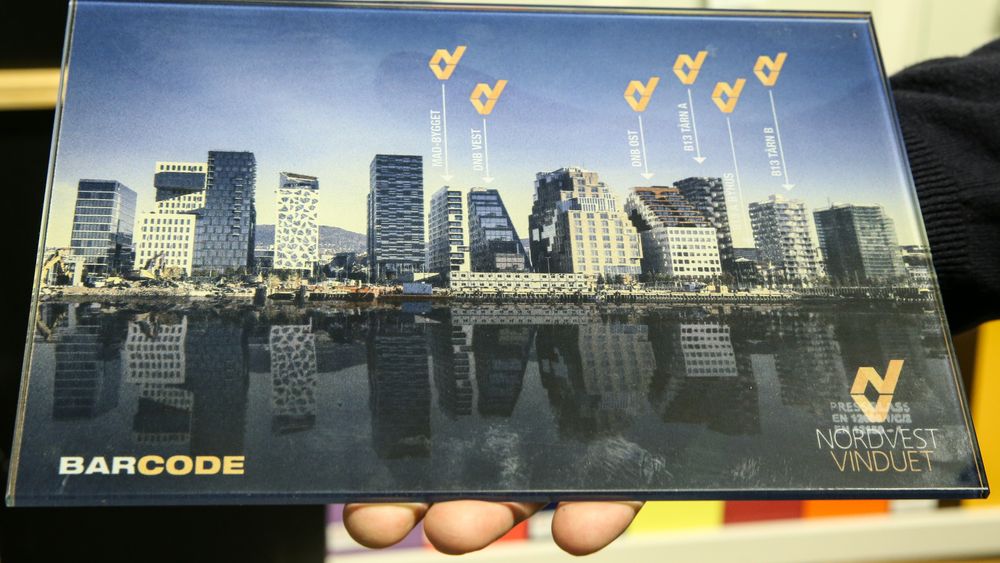 Stor kunde: Nordvestvinduet viser med stolthet frem bildet av Barcode der de så langt har levert vinduene til seks av byggene.