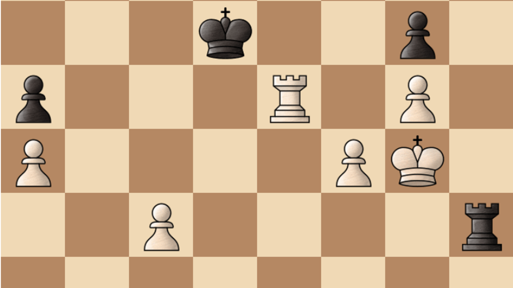Her står AlphaZero (hvit) til vinst i parti 6.