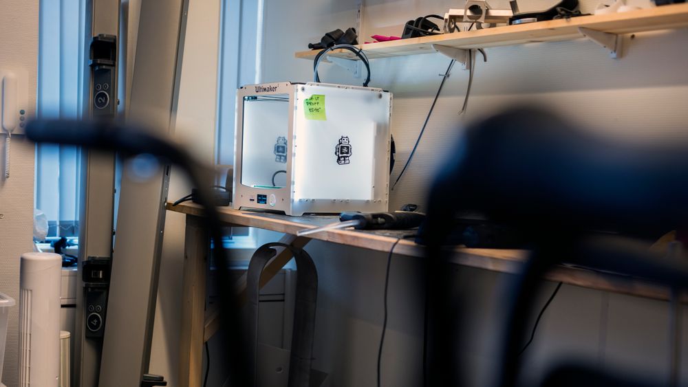 UIP skriver ut deler på 3D-printer for å kjapt kunne teste dem på sykkelen.