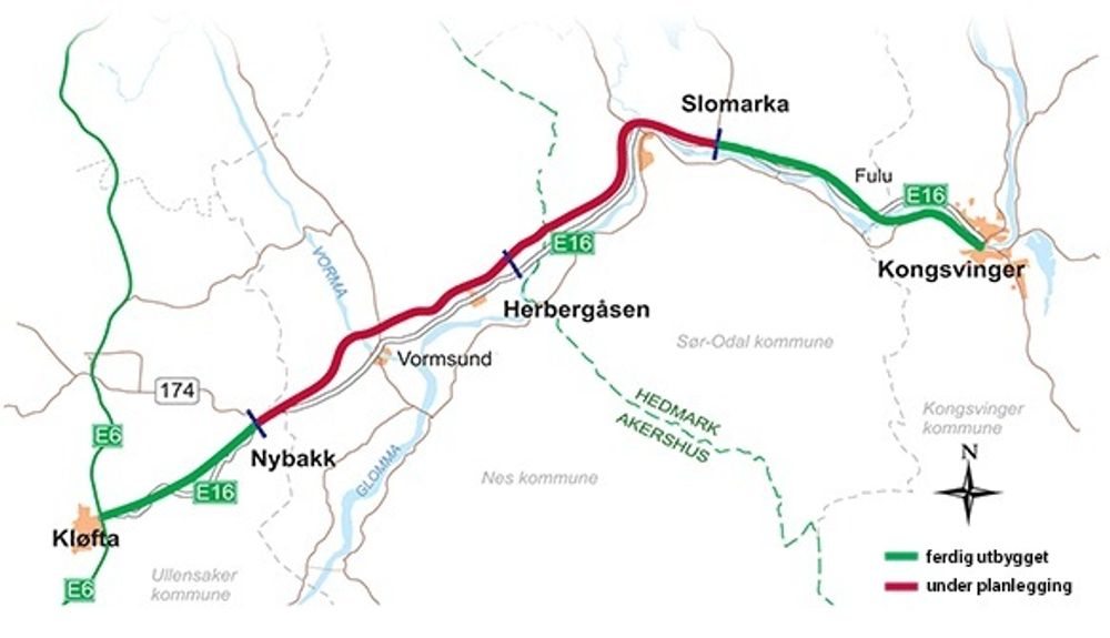 Kostnadsanslaget for E16 Slomarka-Nybakk er i dag på om lag 7 milliarder kroner, men både Statens vegvesen og Nye Veier ser muligheter til store innsparinger.