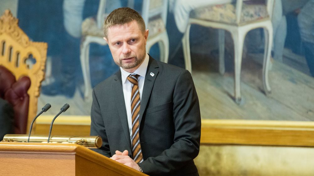 Helseminister Bent Høie (H) redegjorde om informasjonssikkerheten i Helse Sør-Øst på Stortinget i dag. 
