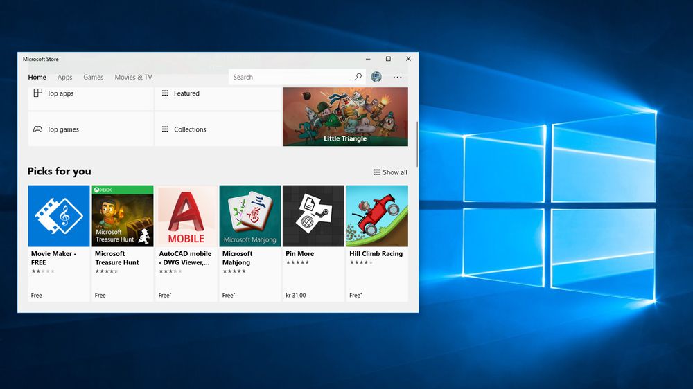 Microsoft Store i Windows 10 skal begynne å tilbyr progressive webapper i løpet av våren. På bildet vises apper som allerede er tilgjengelige i app-butikken.