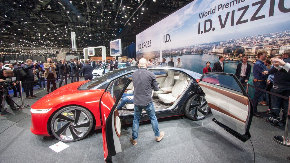 Volkswagen ID Vizzion vist frem i Geneve i 2018.
