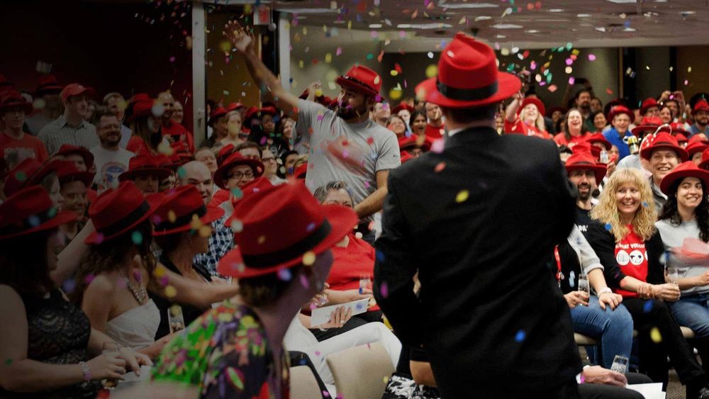 Red Hat feirer 25-årsjubileet til selskapet denne uken. Bildet er dog fra en annen anledning.