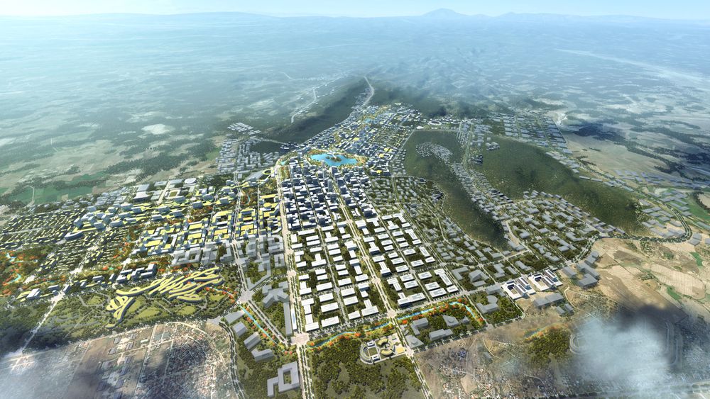 Byen skal kunne huse rundt 1,1 millioner innbyggere, ifølge masterplanen.