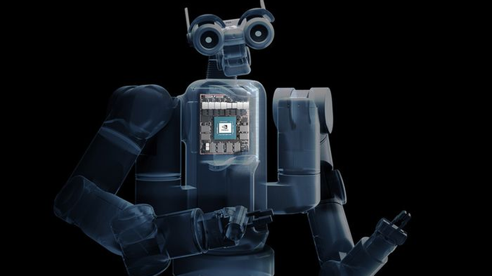Nvidias nye brikke er spesifikt beregnet på avanserte roboter, som selskapet illustrerer i dette bildet.
