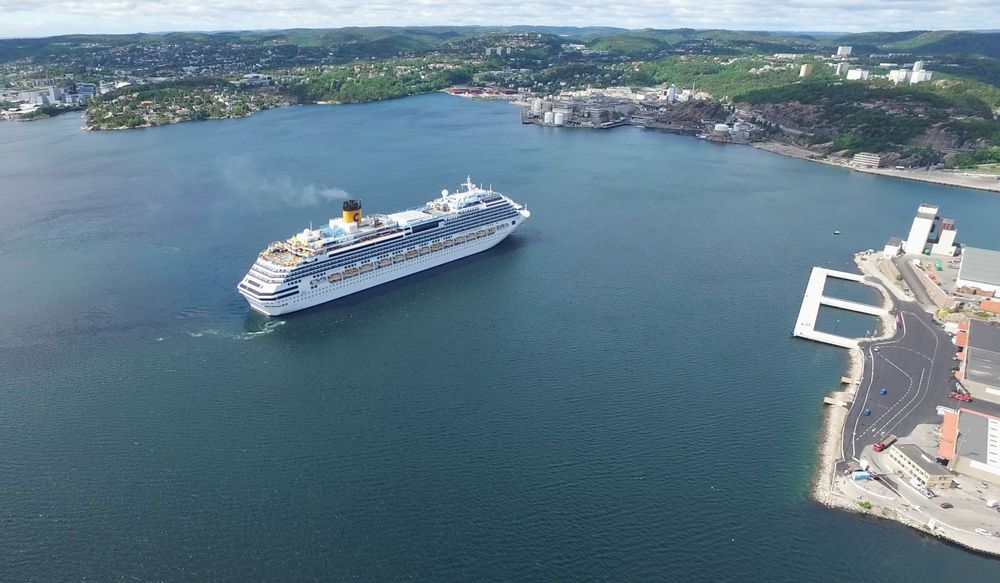 Kristiansand Havn er først ute med landstrøm til cruiseskip i Norge. 