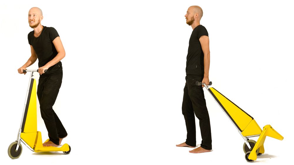 Citrus er en kombinasjon av elsparkesykkel og trillevogn, og skal vises fram på Urban Mobility Summit i Paris i oktober.