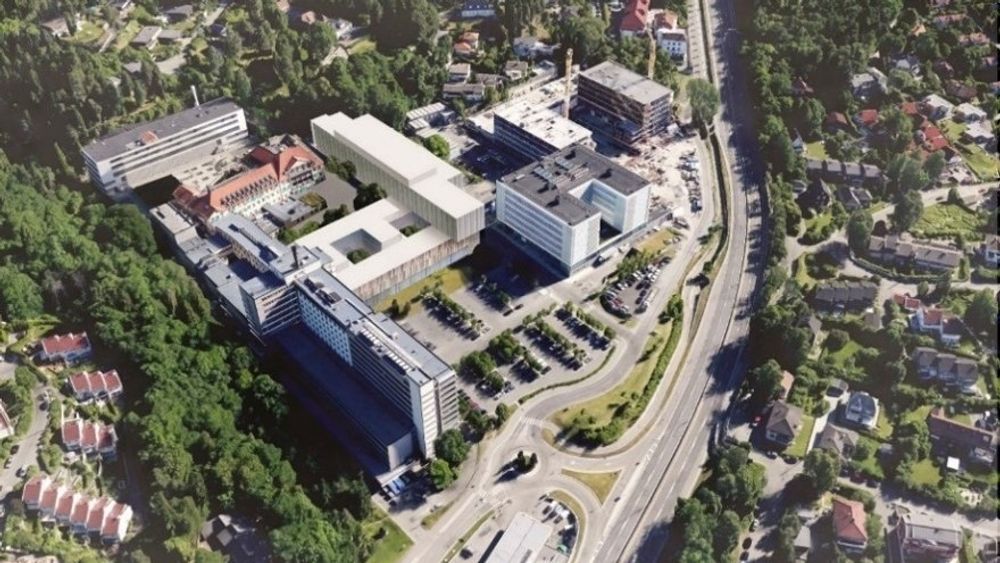 Skisse av nytt klinikkbygg Radiumhospitalet.