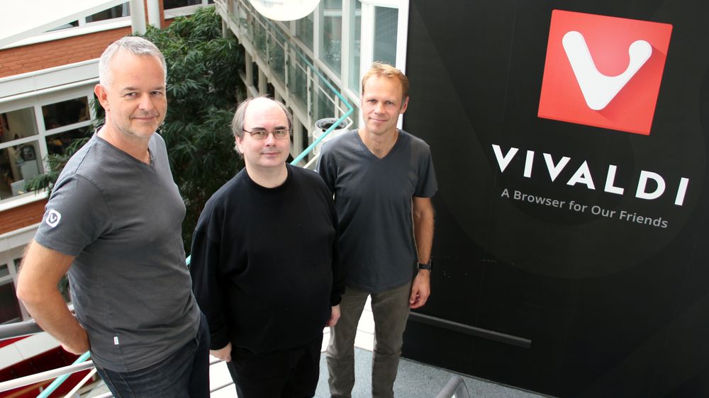 Jarle Antonsen, Yngve N. Pettersen og André Schultz er alle utviklere hos Vivaldi i Oslo.