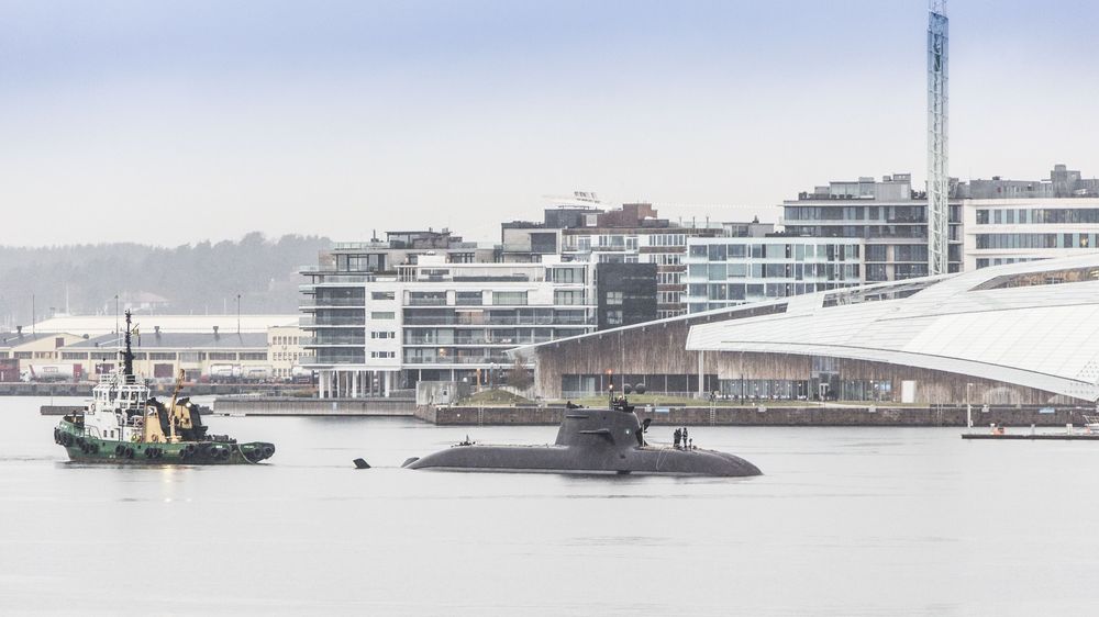 Tysk 212A-ubåt på besøk i Oslo.