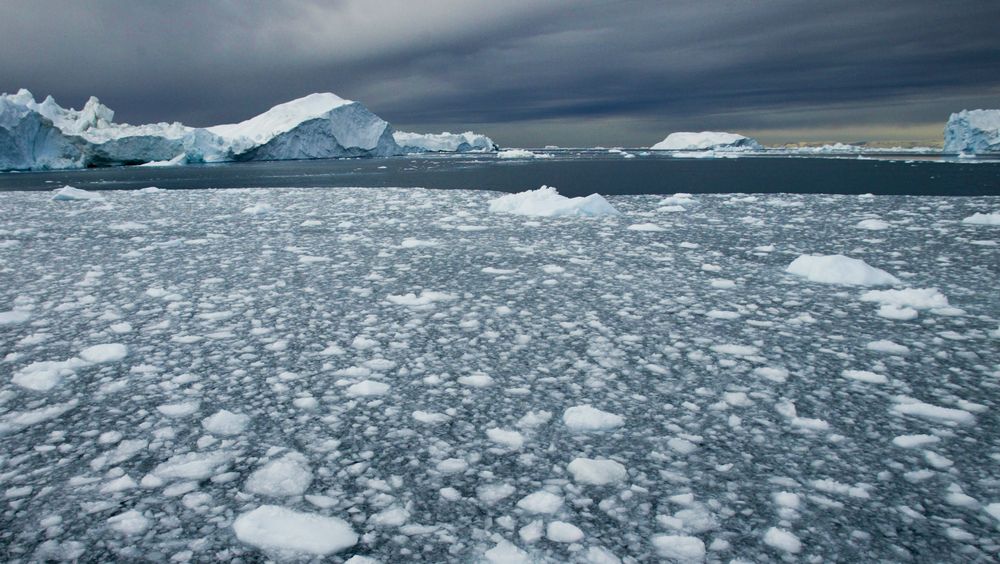 Faktisk.no har faktasjekket påstand om isen på Nordpolen. Illustrasjonsbilde fra Illulisatt, Grønland, 2005.